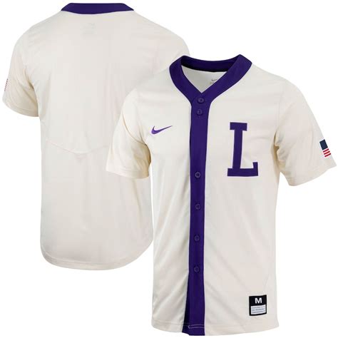 men's nike natural lsu tigers replica full-button baseball jersey|LSU Jerseys .